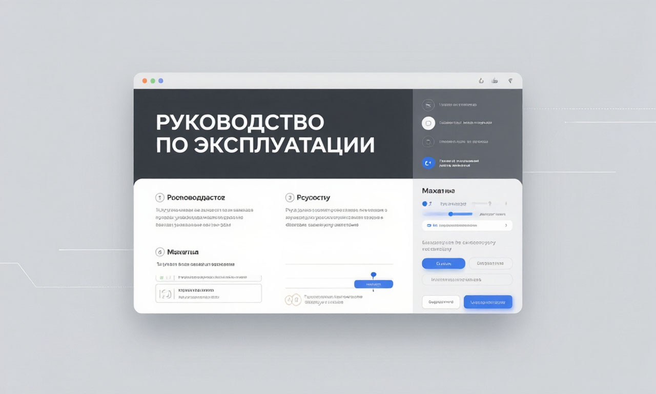 Разработка руководства по эксплуатации: требования безопасности, установка, запуск, обслуживание